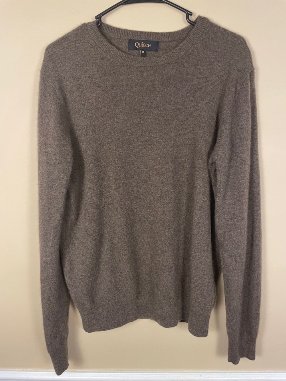 Quince Men's Cashmere Brown Comfy Cozy Soft Crewneck Sweater